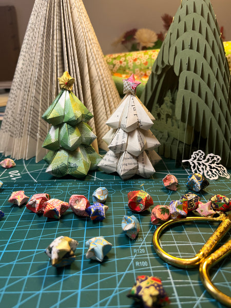 Origami Christmas Tree— Handmade paper Art Decoration