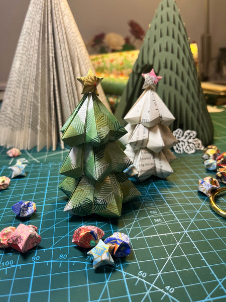 Origami Christmas Tree— Handmade paper Art Decoration