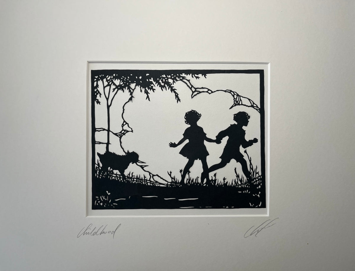 Childhood – Together We Run | Original Hand-Cut Paper Artwork