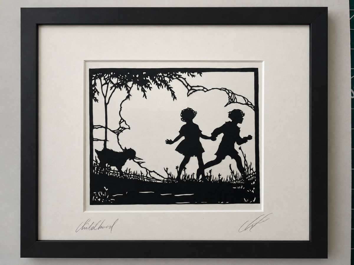 Childhood – Together We Run | Original Hand-Cut Paper Artwork