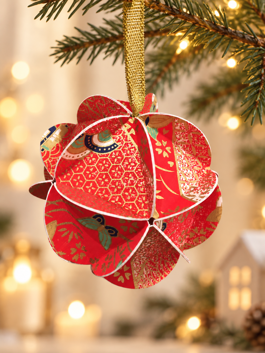 Chiyogami Paper Ornament – Handmade Japanese Paper Decoration