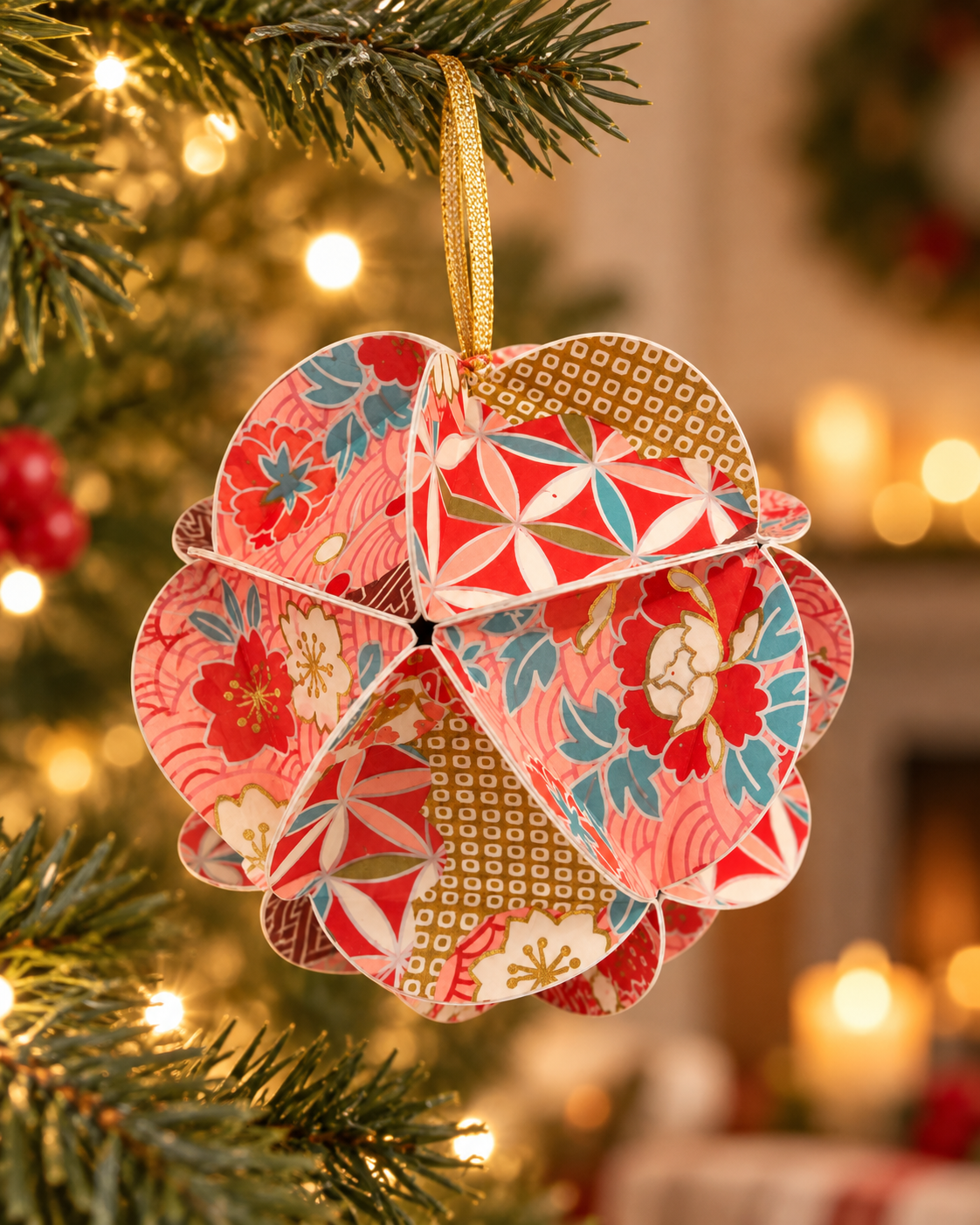 Chiyogami Paper Ornament – Handmade Japanese Paper Decoration