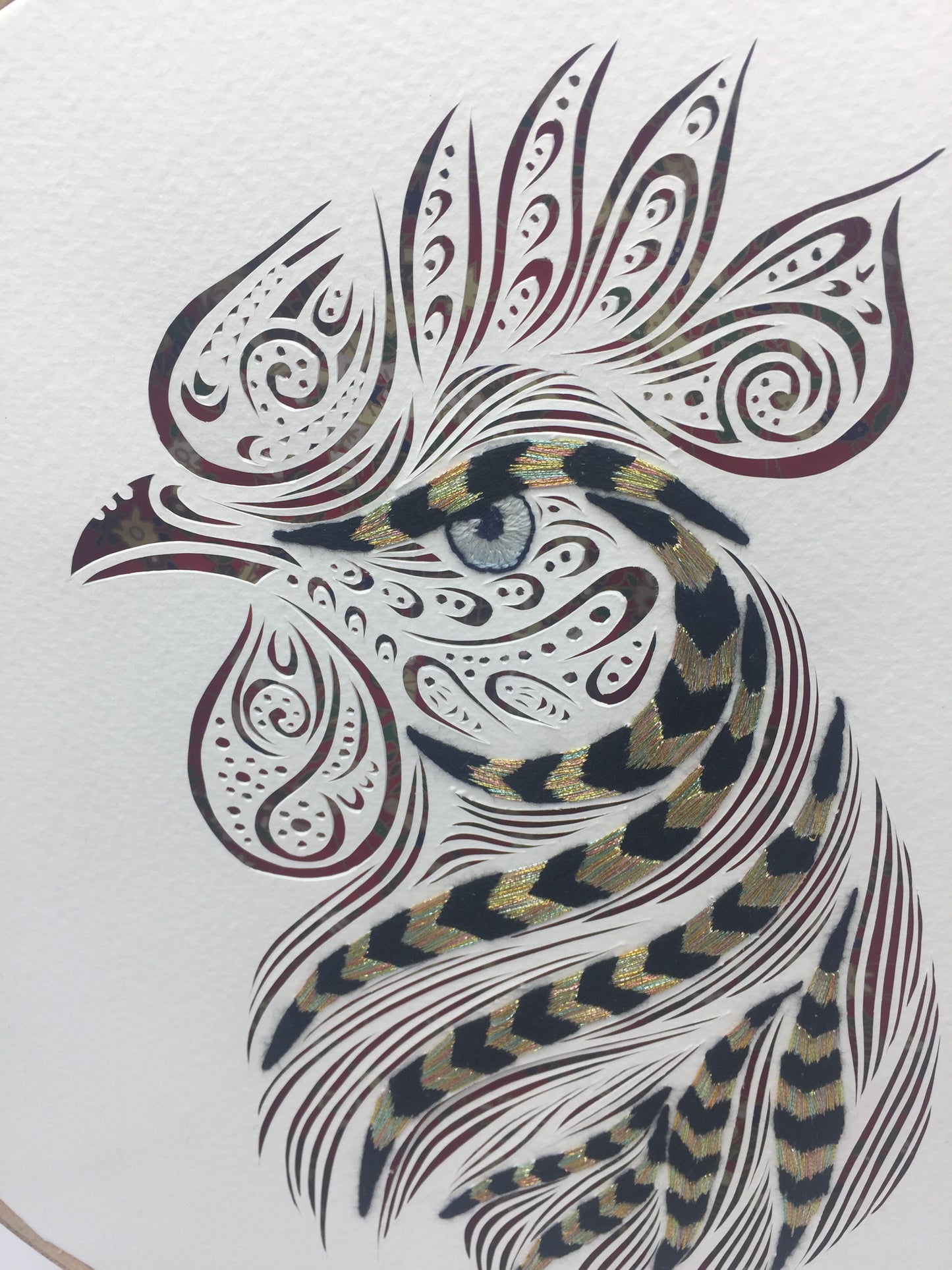 Rooster ( embroidery) ( order only)