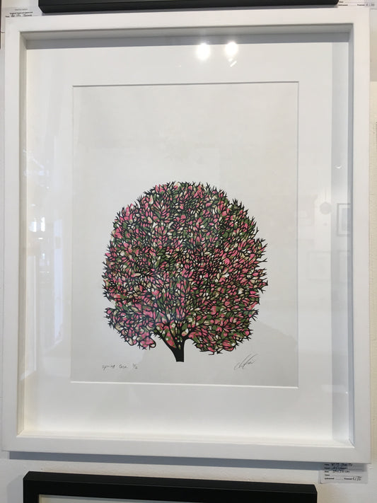 Spring tree  (available green background)