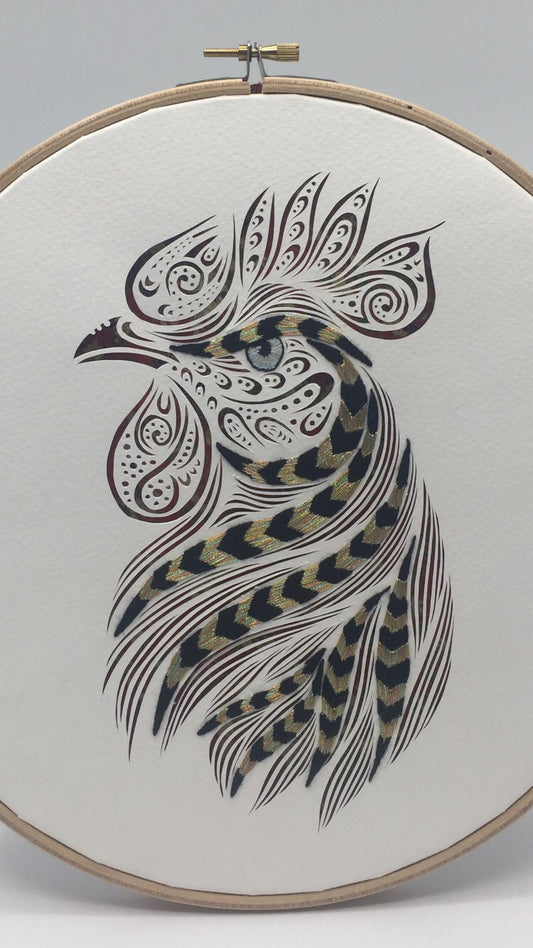 Rooster ( embroidery) ( order only)