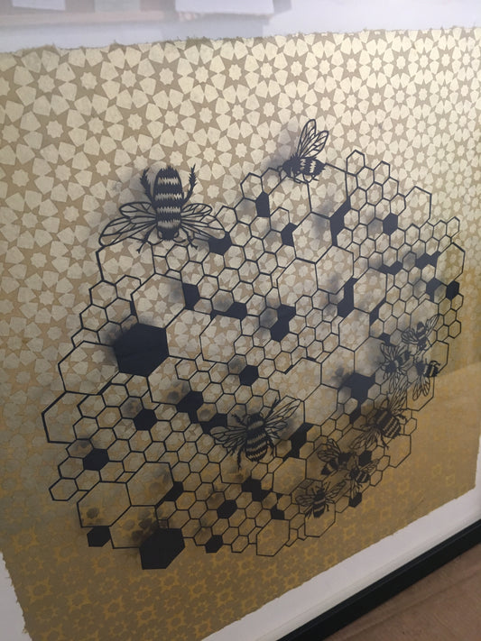 Bee and hive