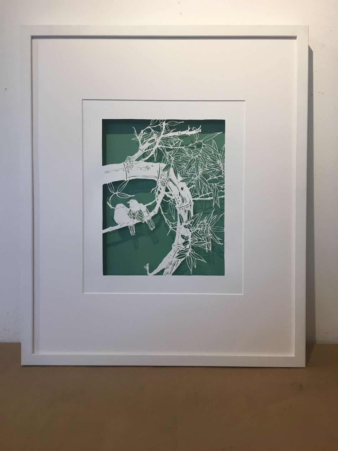 Chickadees & bamboo