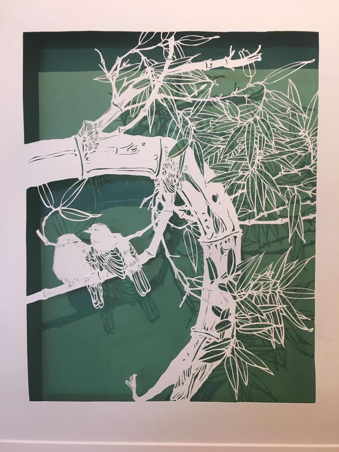Chickadees & bamboo